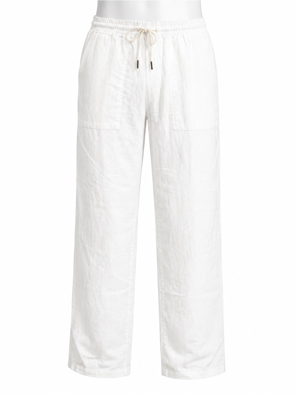 Size M Collection by Michael Strahan Men’s 100% Linen Drawstring Pants White NWT